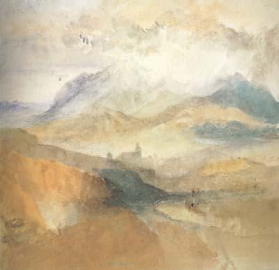 Joseph Mallord William Turner View of an Alpine Valley probably the Val d'Aosta (mk10)